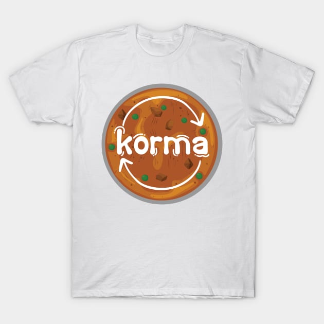 Instant Korma or Instant Karma Funny India Pakistan Food design T-Shirt by alltheprints